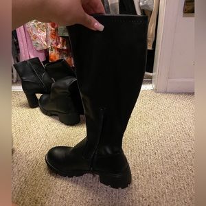 Go up to the knee platform boots